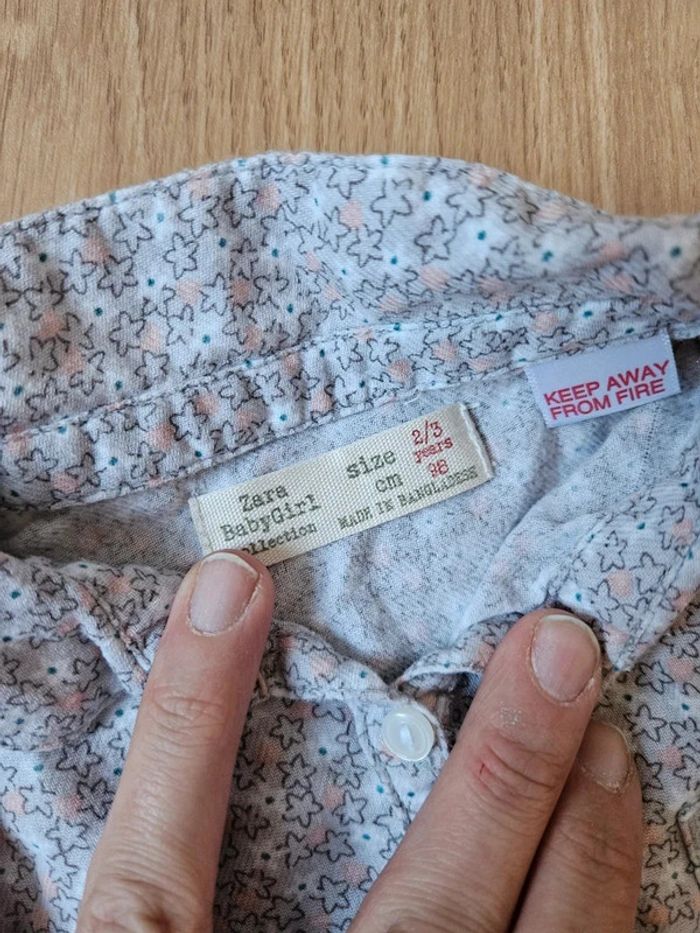 Chemise manches longues Zara 2/3 ans - photo numéro 2