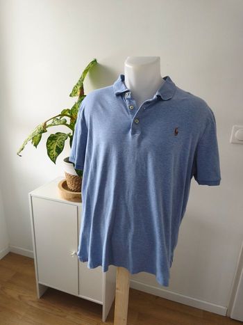 Polo bleu ciel | Ralph Lauren | Homme taille L | Logo brodé premium | Très bon état