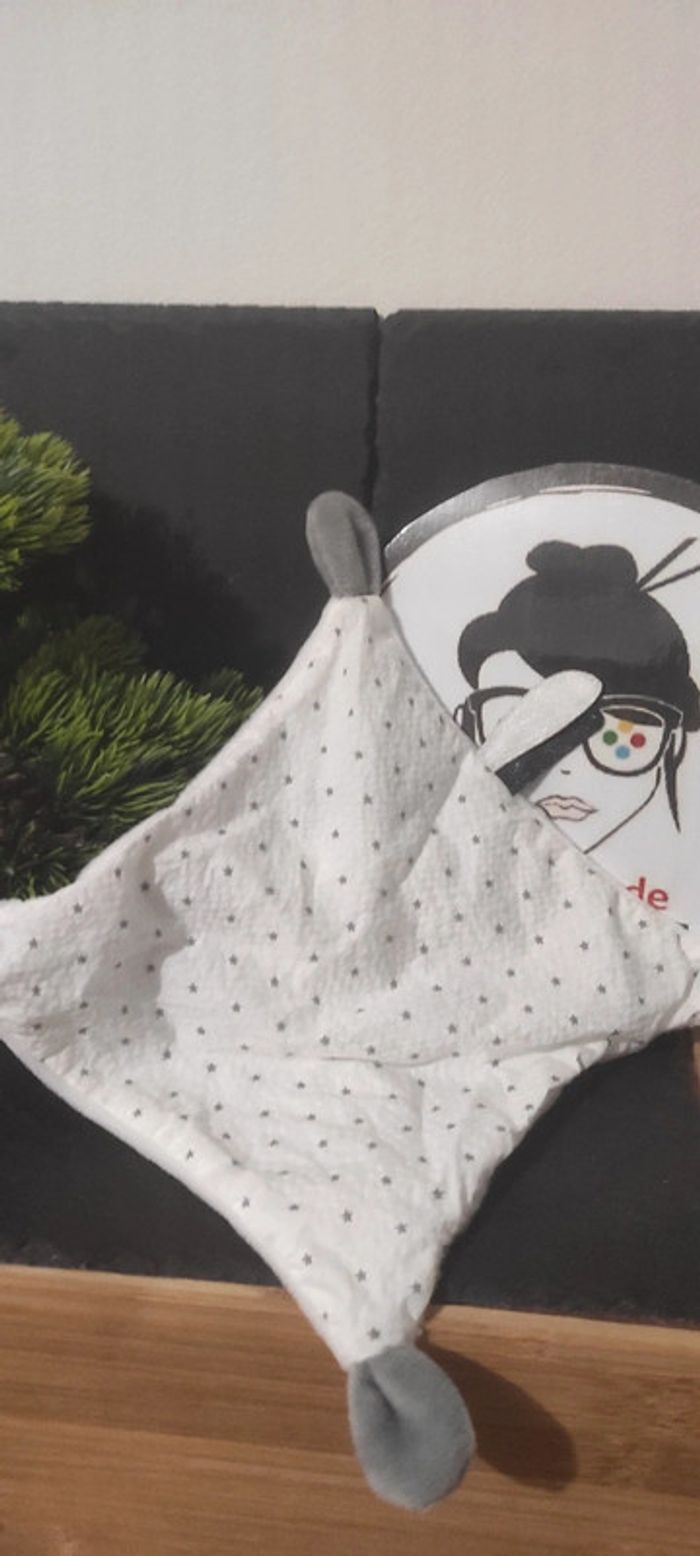 Panda Attrape-rêve Doudou et Compagnie dc3536 gris blanc étoile plume couronne colerette - photo numéro 2