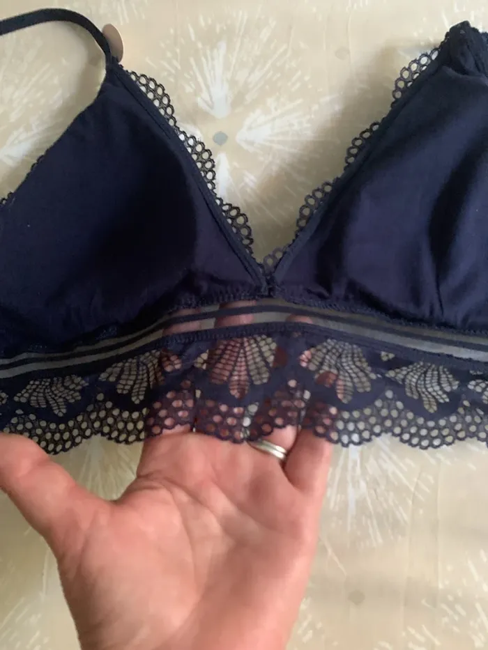 Soutien gorge les petites bombes taille XL bleu marine - photo numéro 6