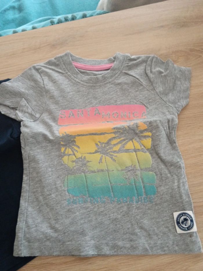 Lot de 2 t-shirt marque Pep&co 12 mois - photo numéro 3