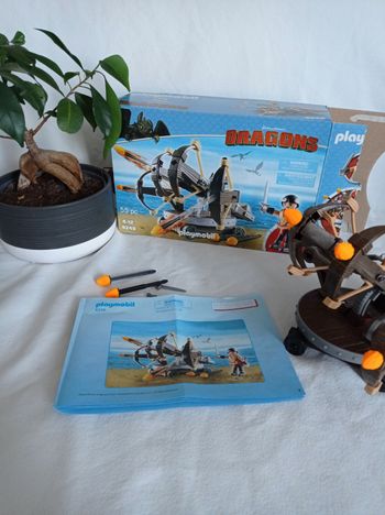 Dragons - Eret et Baliste à 4 Projectiles de Feu- playmobil 9249