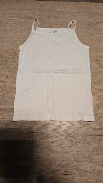 Chemisette blanche à bretelles, Tex, taille 10/12 ans, peu mise