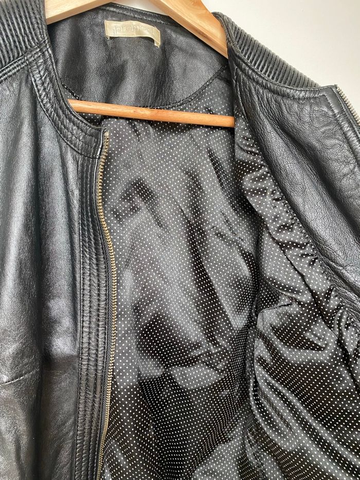 Veste en cuir véritable Promod – Taille M - photo numéro 4