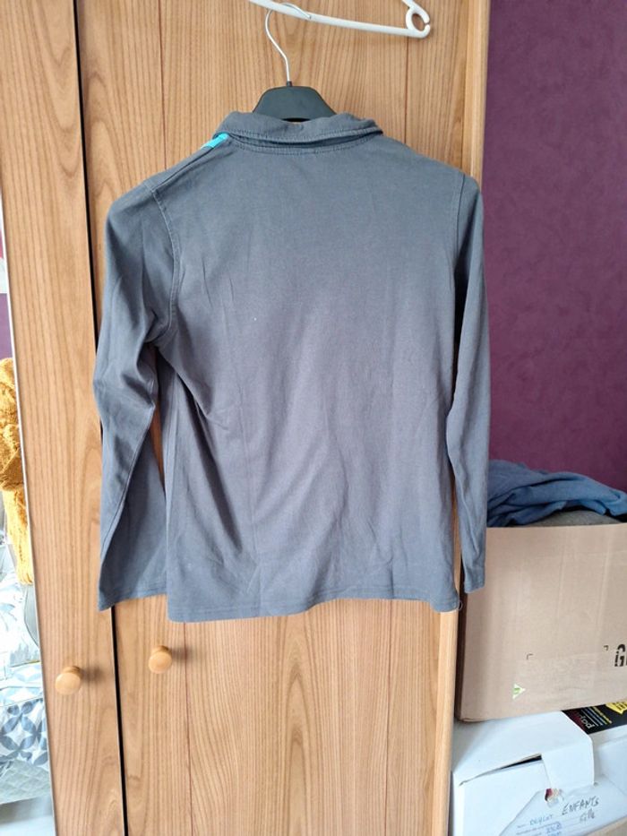 Polo manches longues gris - photo numéro 2