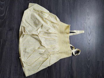 Débardeur vichy jaune 14 ans XS Tex NEUF