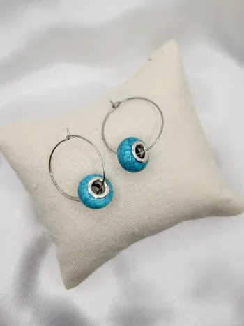 Boucles d'oreilles Créoles argentés hypoallergéniques
