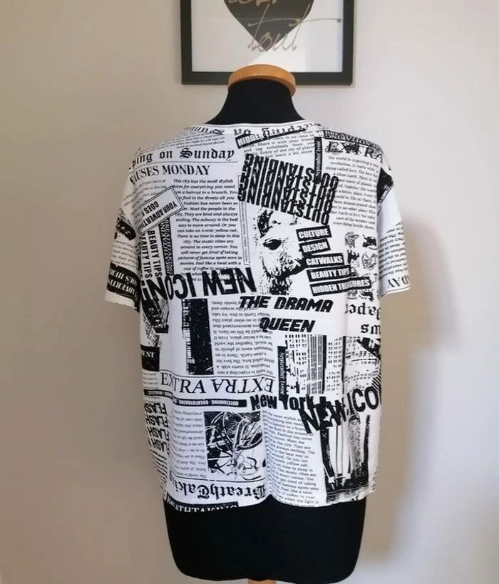 Tee-shirt col asymétrique original Zara S - photo numéro 5
