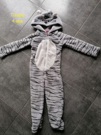 Pyjama tout doux combinaison 4 ans chat tissaia