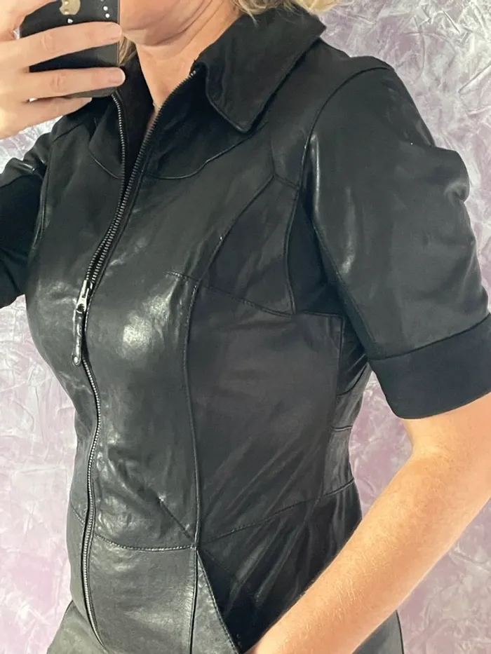 Robe cuir noire Arma 42 - photo numéro 3