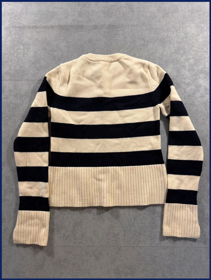Pull Marinière crème et noir Zara Taille Xs - photo numéro 6