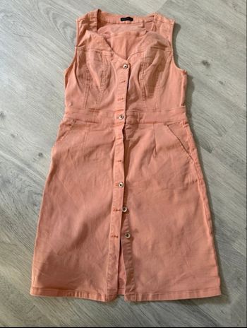 Robe breal saumon boutonnée sans manches – Taille M 