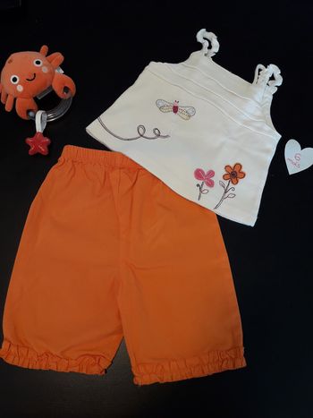 Ensemble orange 6 mois