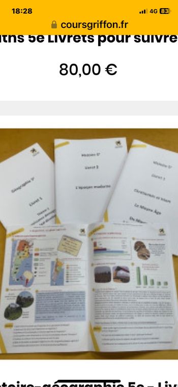 Scolarité complète 6e