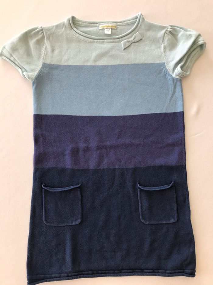 Robe Tricot Dégradée de Bleu