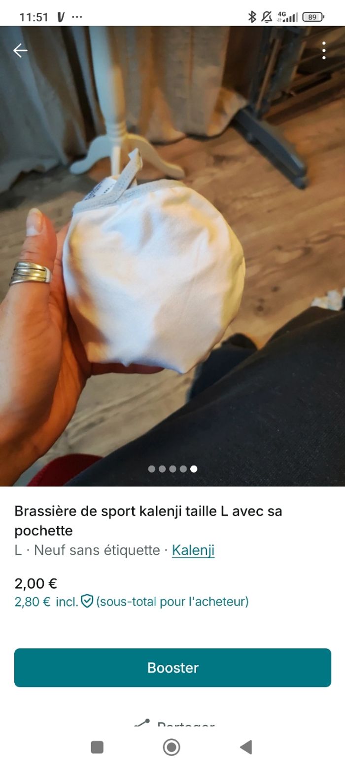 Brassière de sport Kalenji taille L - photo numéro 4