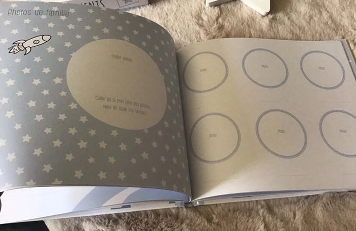 Magnifique coffret livre de naissance et veilleuse étoile en bois (0124) - photo numéro 13