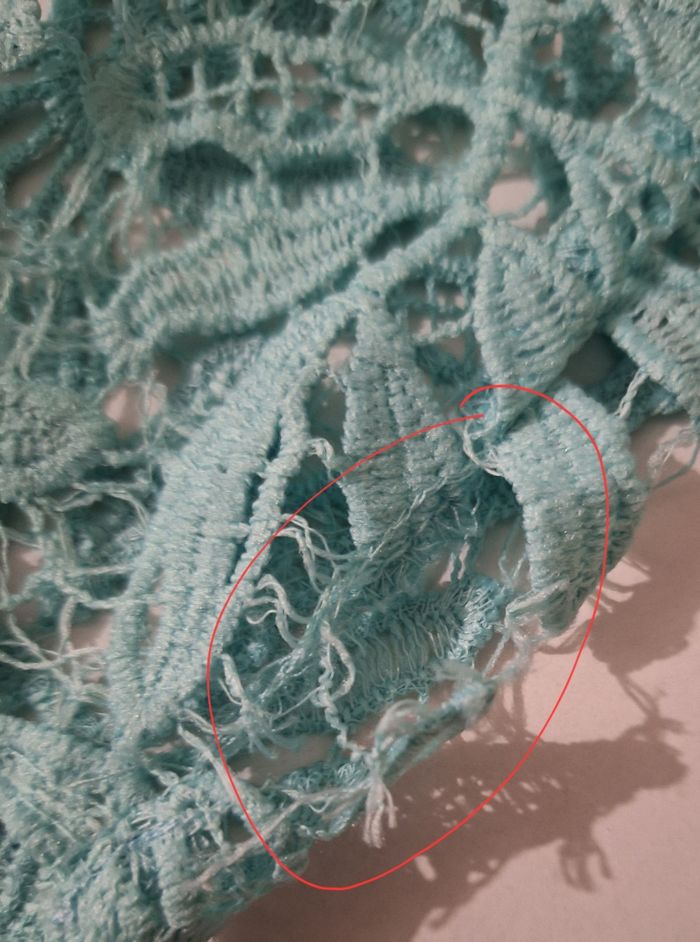 Robe turquoise en dentelle - photo numéro 7