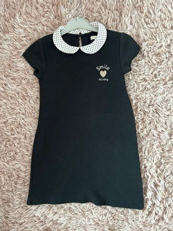 Robe noir à col blanc verbaudet taille 5 ans