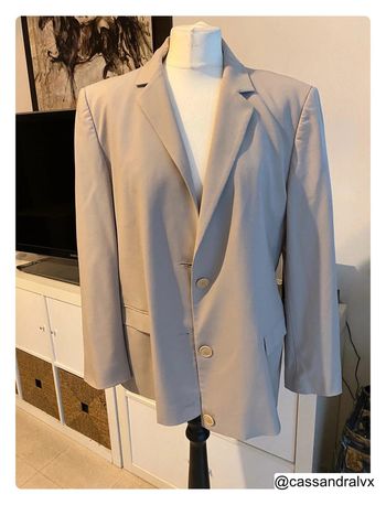 Veste de tailleur en laine beige Hugo Boss
