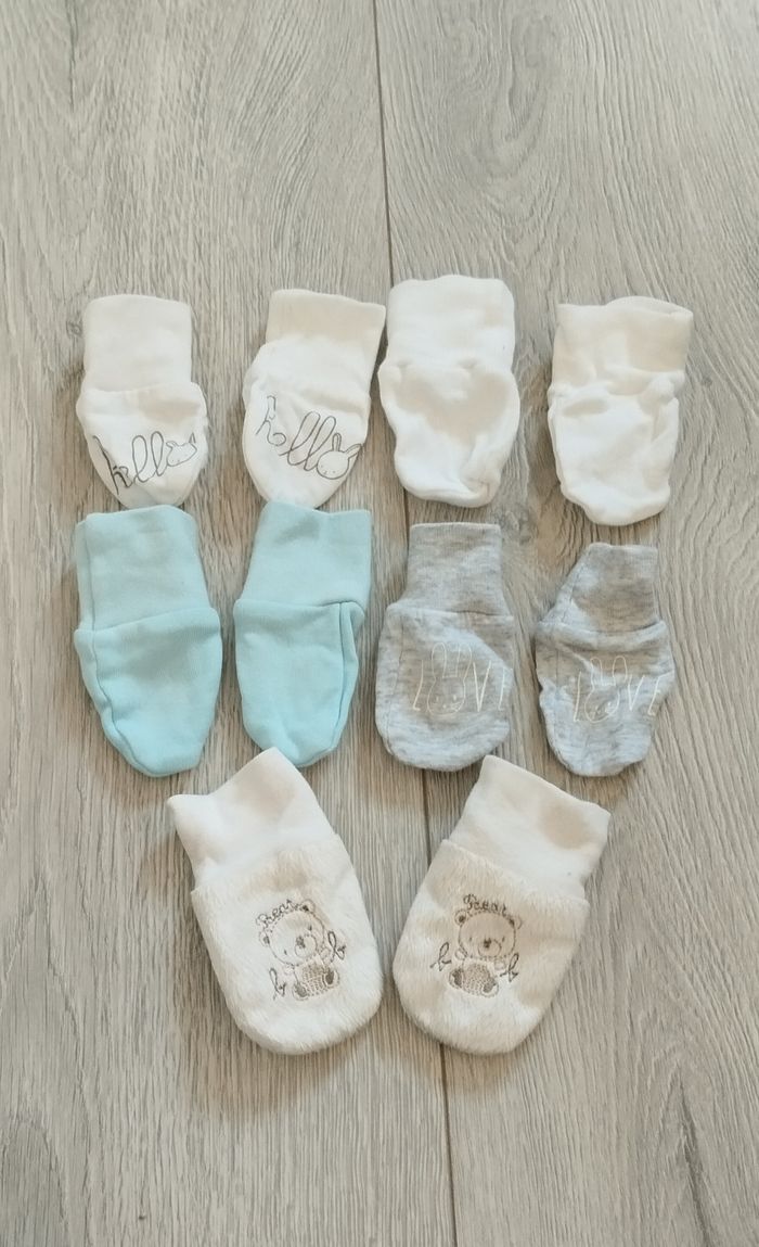 Lot de 5 paires de gants naissance mixte