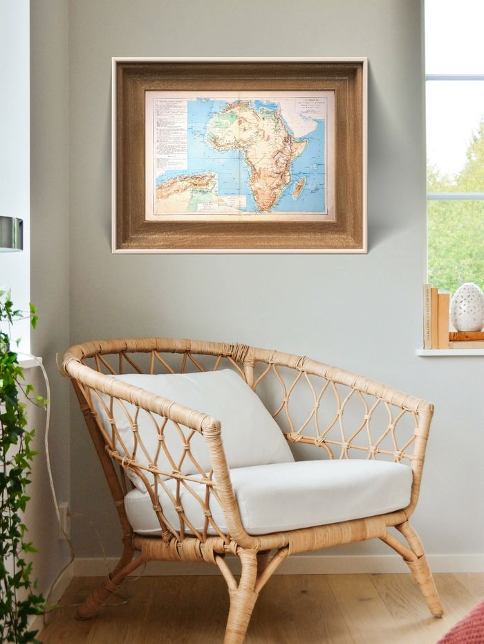 Imprimée en 1879, carte de l'Afrique. Vintage Authentique. - photo numéro 2