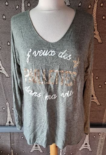 Pull léger avec écriture taille L
