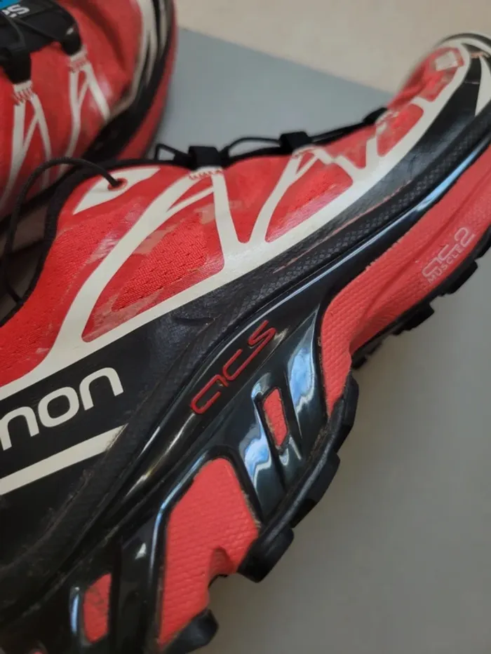 Paire de salomon xt6 vintage rouge blanche noire 38 2/3 - photo numéro 13