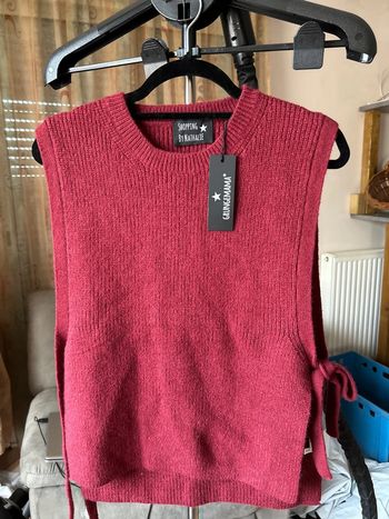 Pull sans manche bordeaux Grungemama