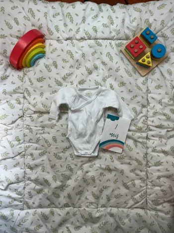 body mixte manches longues blanc ouverture devant 1 mois