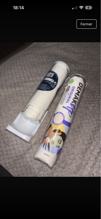Lot cotons démaquillants Demak’Up Original + distributeur