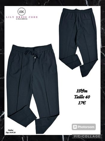 🖤 Pantalon fluide noir h&m – Taille 40 SOLDÉ -20%🖤