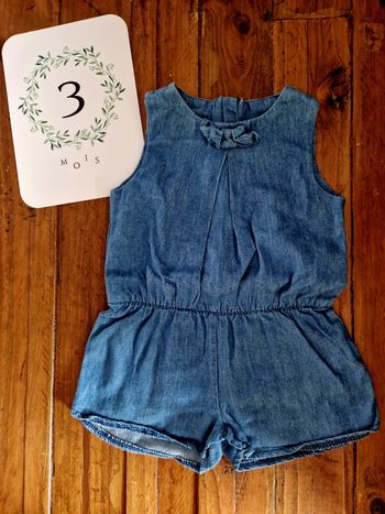 Combishort fille 3 mois