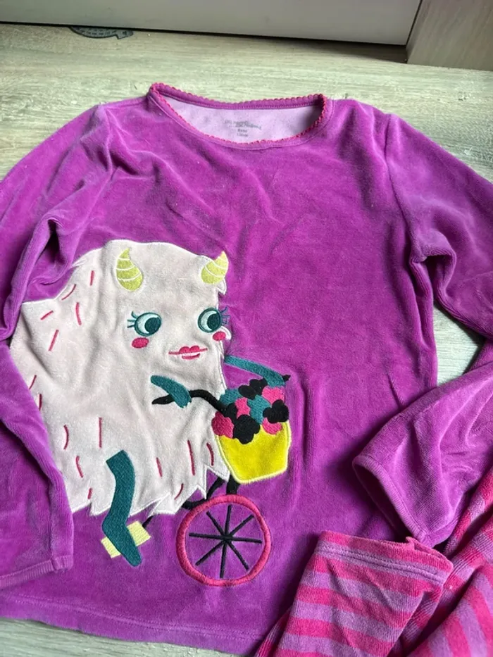Pyjama fille hiver 8 ans dpam - photo numéro 2