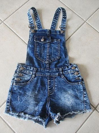 Salopette-short en jean fille Jovial - 10 ans