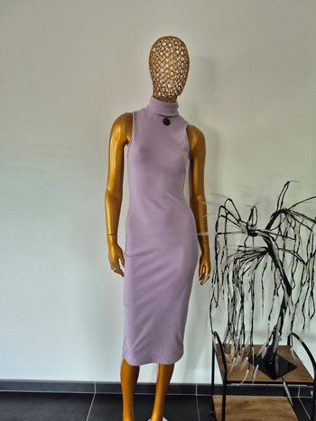 Robe Longue Col Roulé Lila Taille L/40