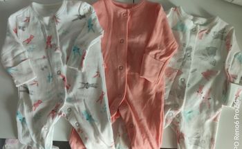 Lots de 3 pyjamas léger fille 0 - 3 mois