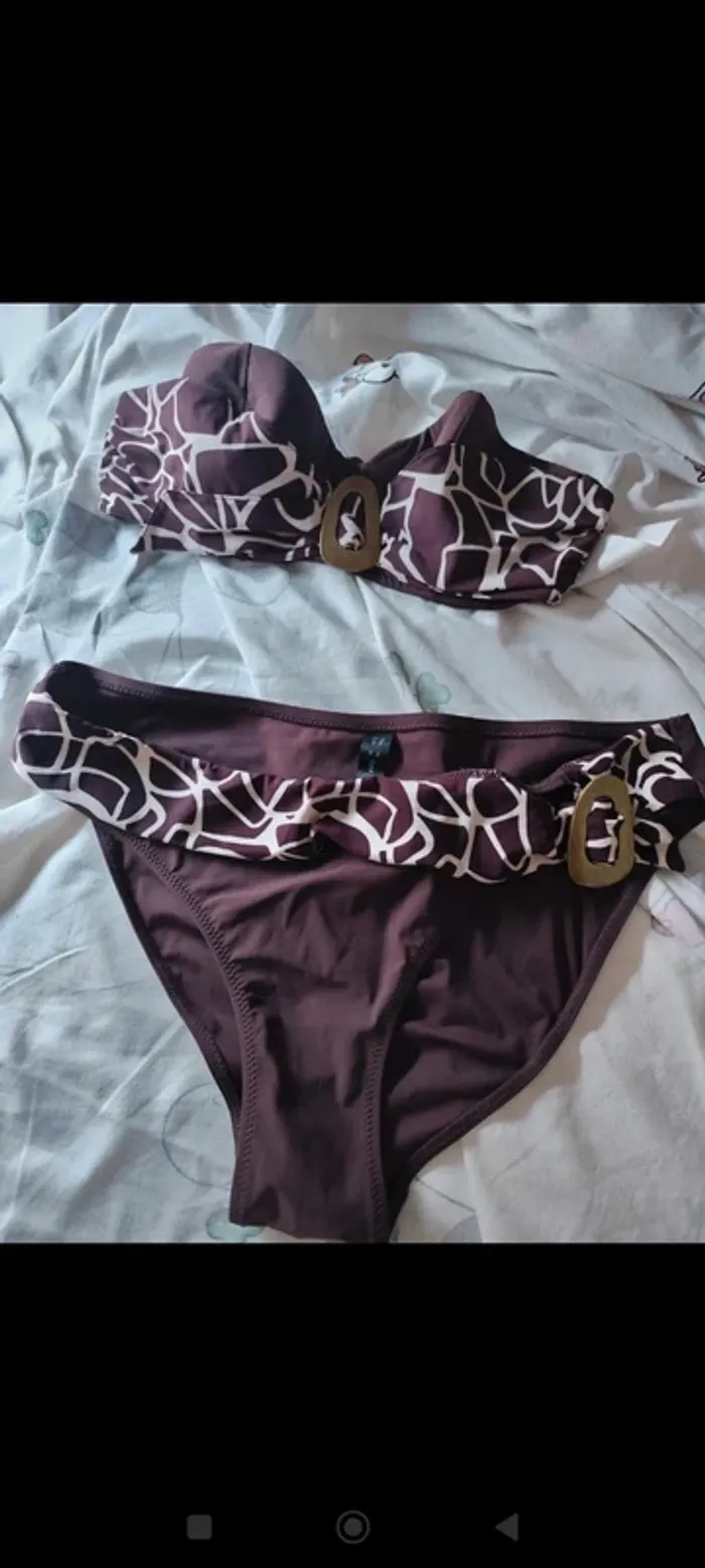Maillot de bain 2 pièces, bretelles amovibles