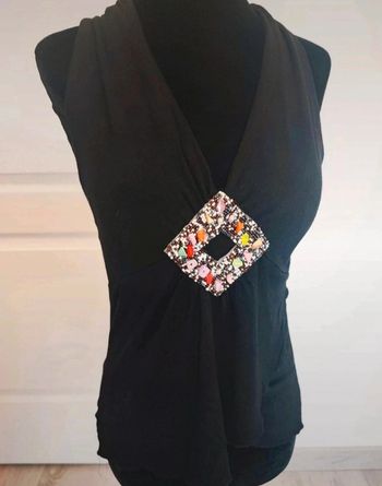 Top dos nu noir taille unique