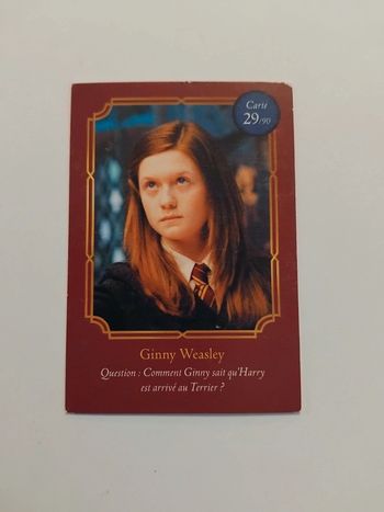 🃏 Carte Harry Potter (Auchan) - Wizarding World - Ginny Weasley 29/90