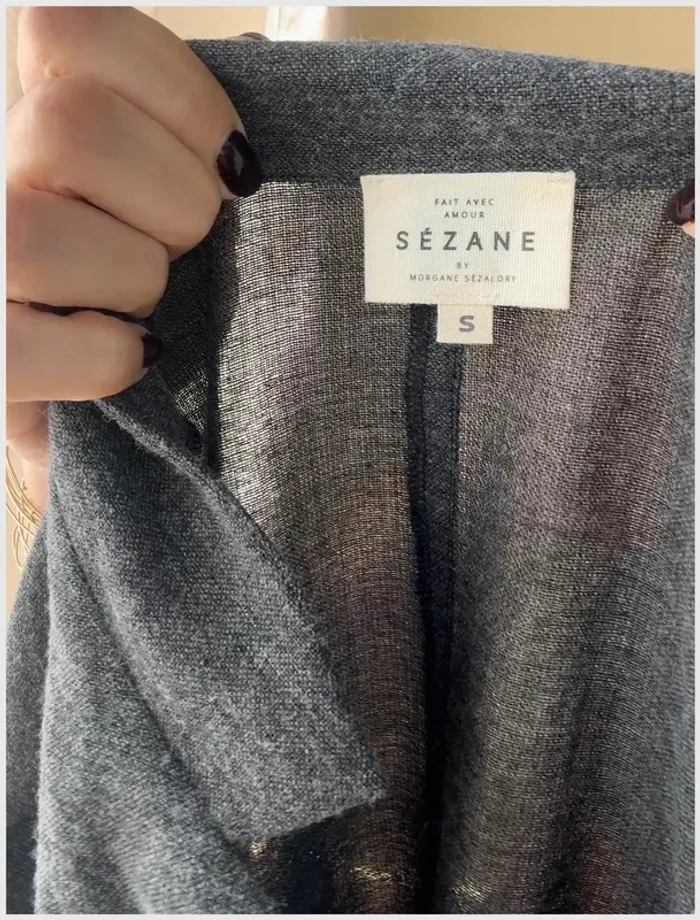 Chemise Sezane grise S très bon état - photo numéro 5