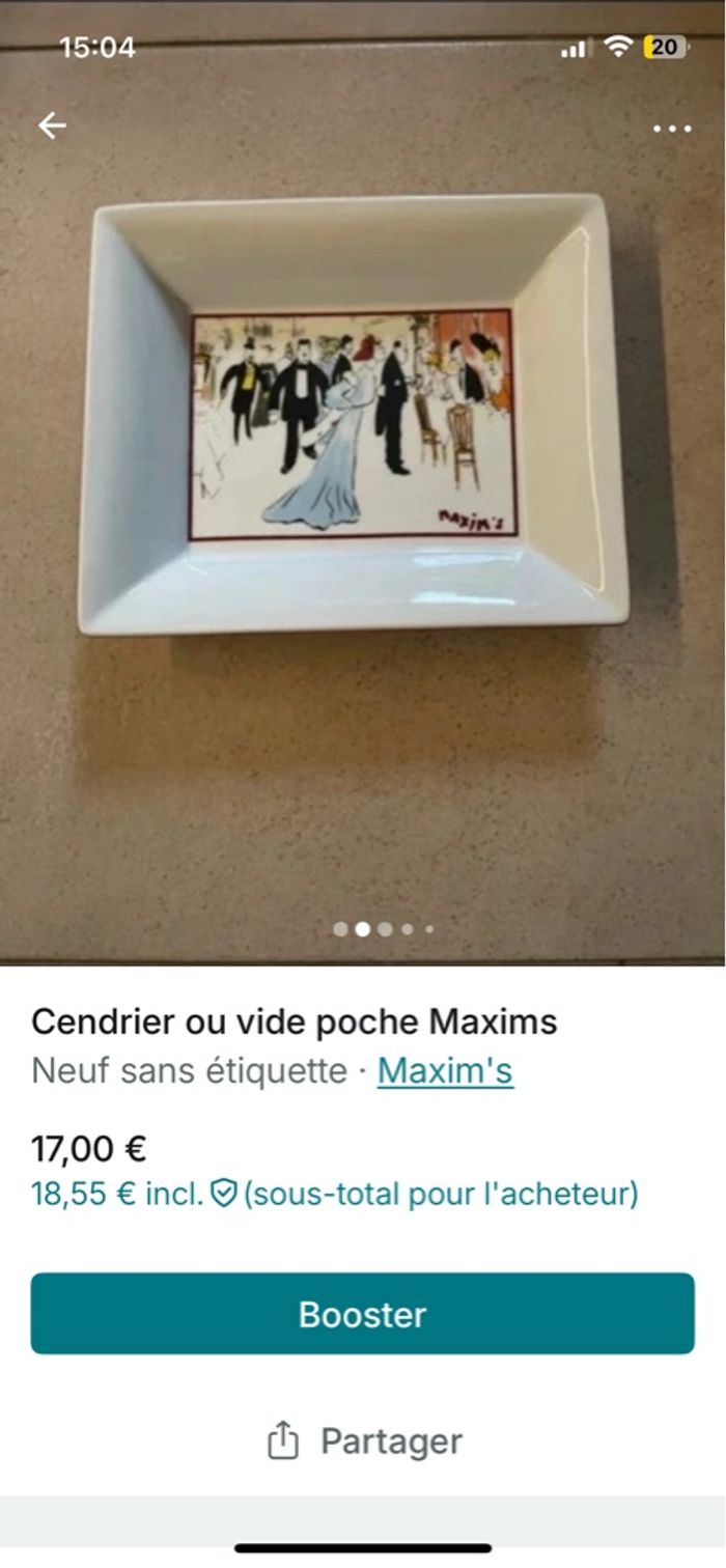 Cendrier vide poche Maxims - photo numéro 10