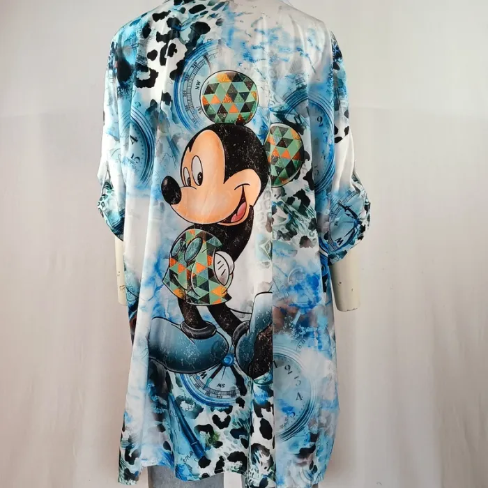Long chemisier oversized Mickey Fantaisie - Made in Italy - S estimé A1189 - photo numéro 5
