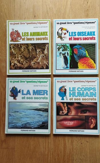 4 livres enfant nature et ses secrets Nathan