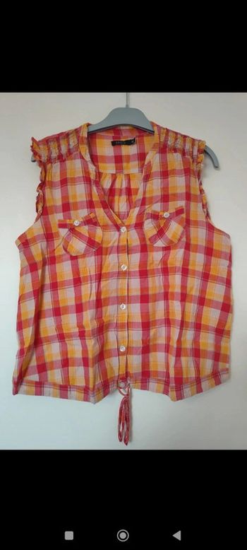 Top court à carreaux colorés taille 42 Agathe Velmont