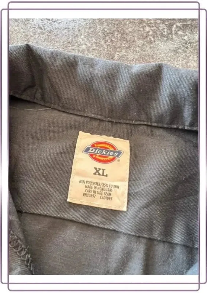 Chemise grise manches courtes été homme Dickies taille XL Men shirt Herrenhemd Camicia uomo - photo numéro 5
