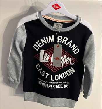 T-shirt long manche Lee Cooper gris et noir