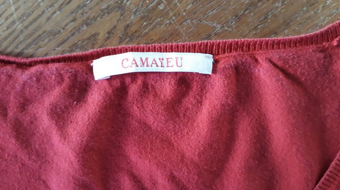 Pull fin femme rouge Camaieu taille 3 - photo numéro 3