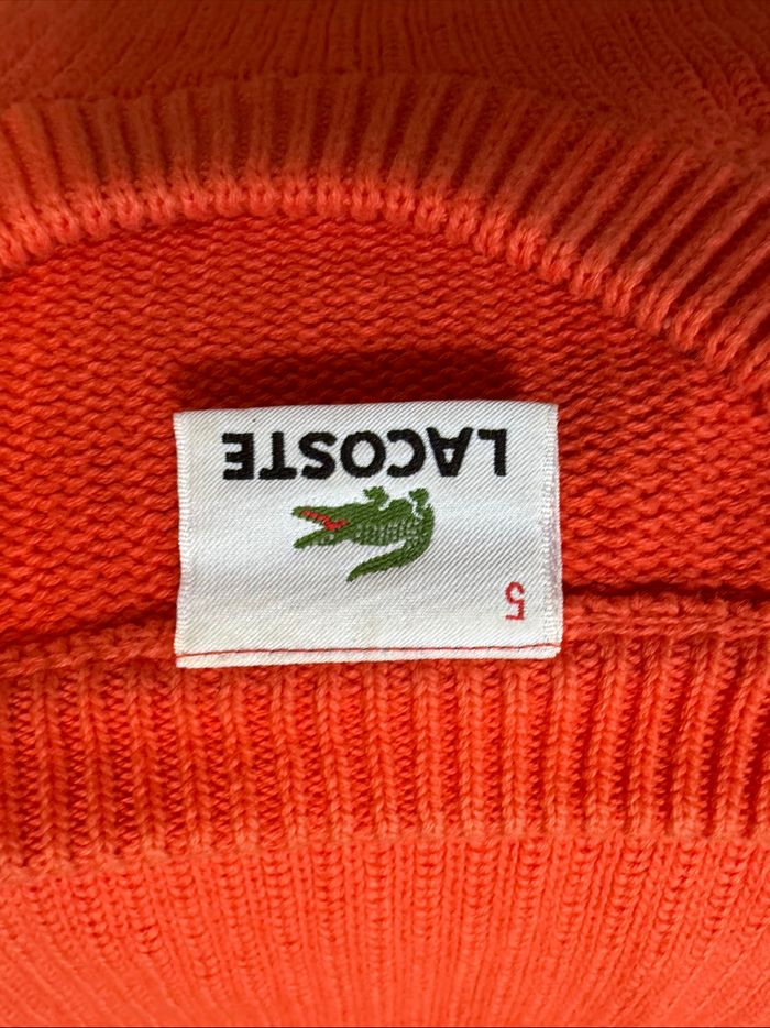 Pull homme orange vintage  Lacoste L - photo numéro 6