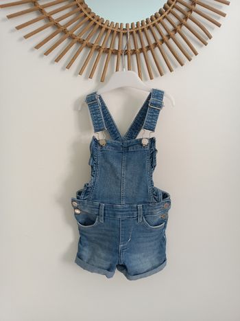 Combi/salopette short jeans h&m 3-4ans